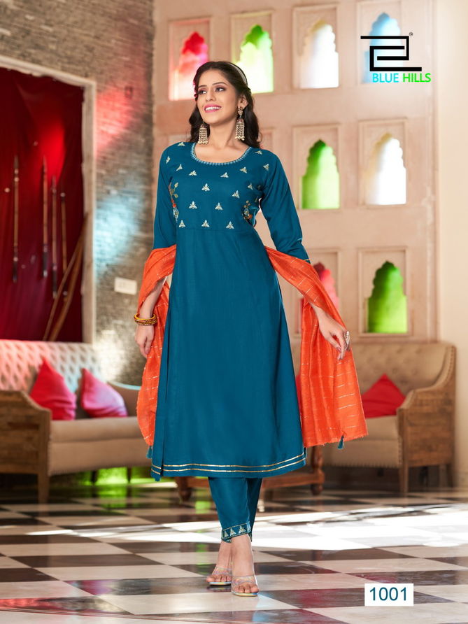 Blue Hills Butterfly Heavy Festive Wear Wholesale Anarkali Kurtis Catalog